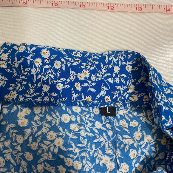 NEW Set of 2 pcs top and skirt L floral blue - Picture 11 of 13